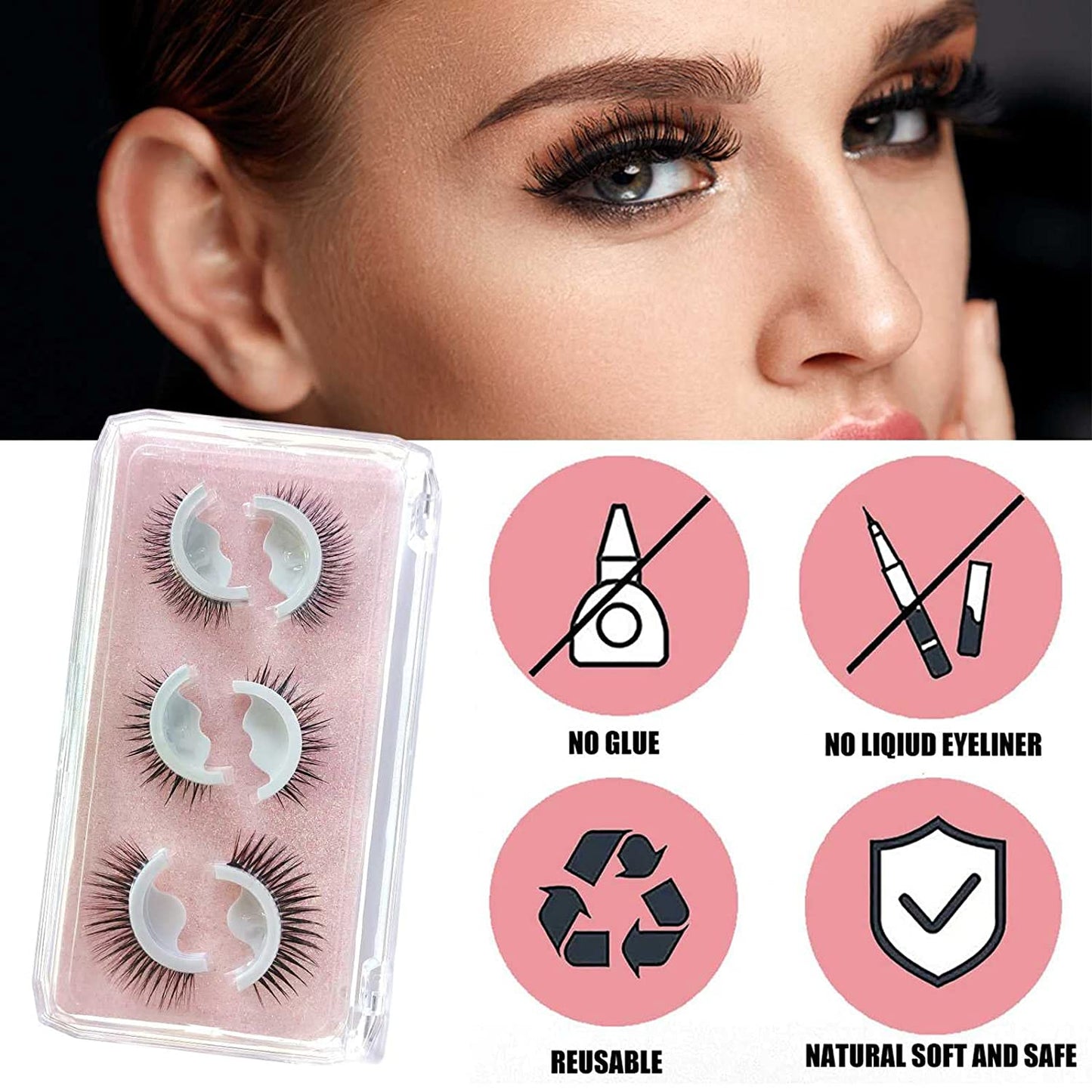 1+1 FREE | PureGaze™ Reusable Self-adhesive Eyelashes