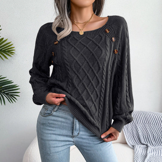 Isabella™ - Jumper with square neckline for knitting