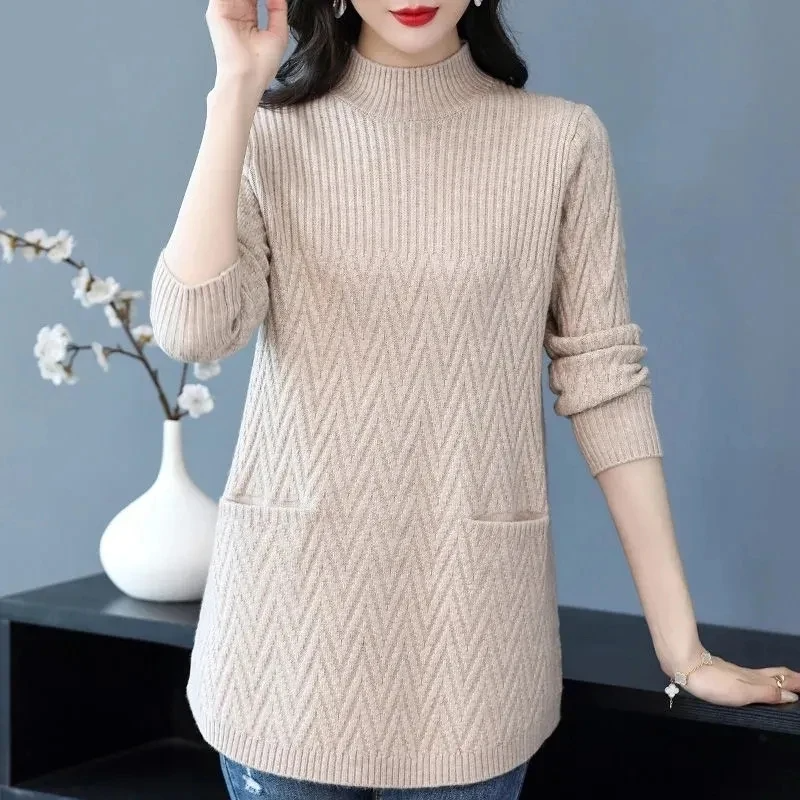 Emmy - Warm and Long Knitted Turtleneck Sweater