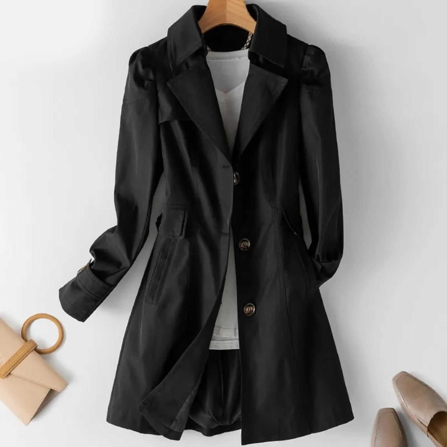 Feline - Celestia Elegant Trench Coat for Women