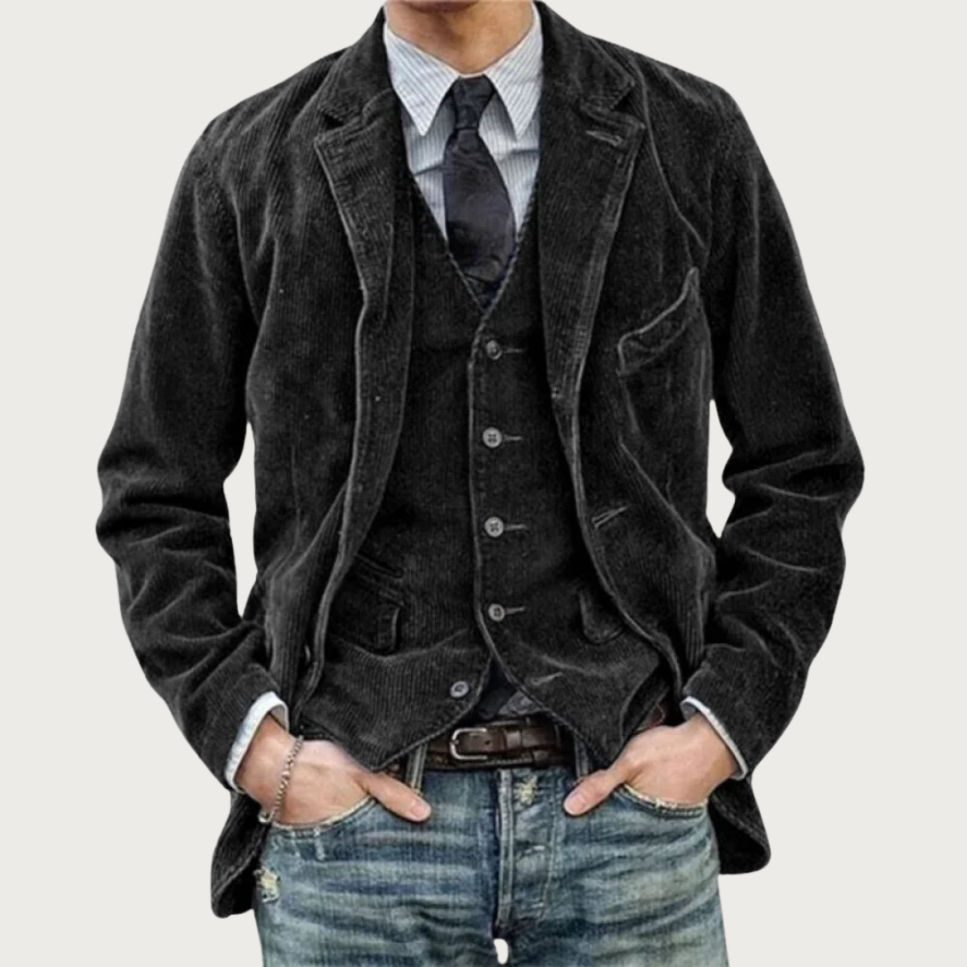 Ram - Men's blazer in ribbed velvet