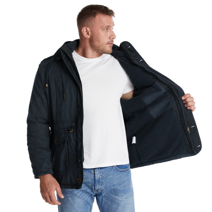 Lucian - Men's Warm and Stylish Hooded Jacket