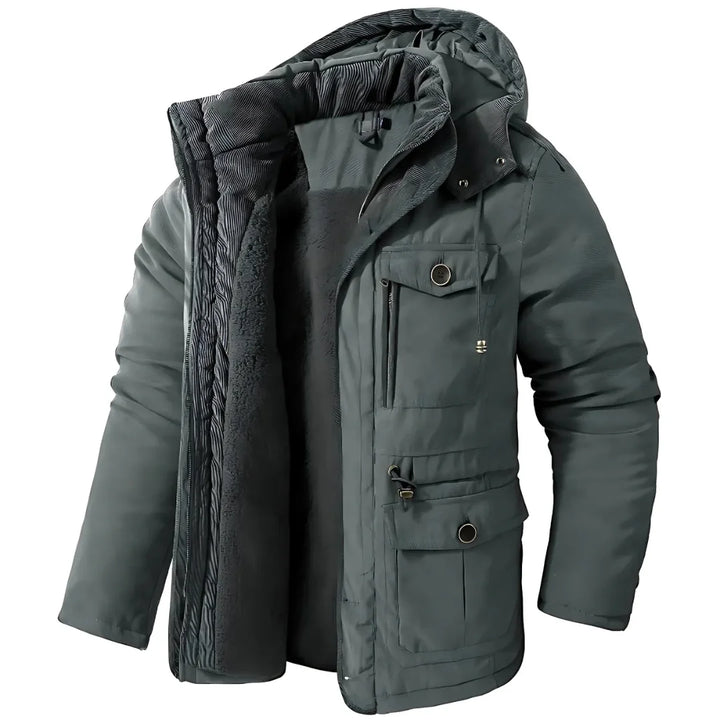 Lucian - Men's Warm and Stylish Hooded Jacket