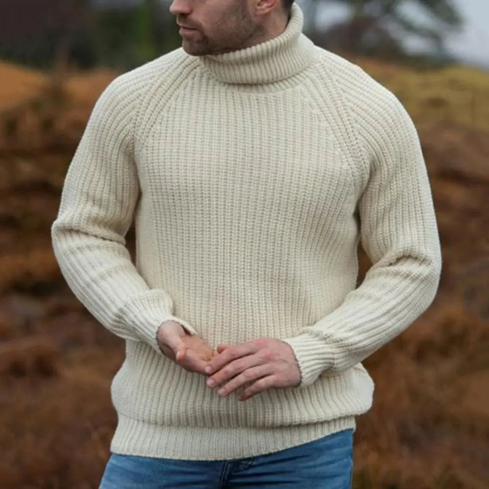 Mason - Men's Beige Knitted Sweater