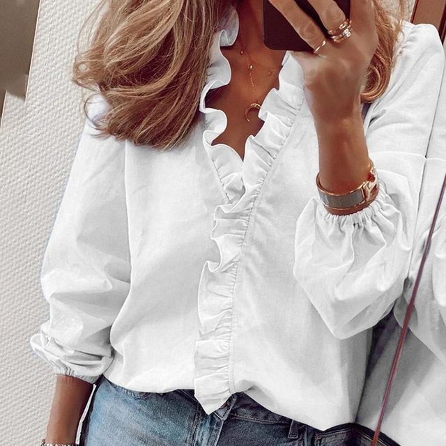 Stylish Long-Sleeve Blouse - Embrace a Touch of Class