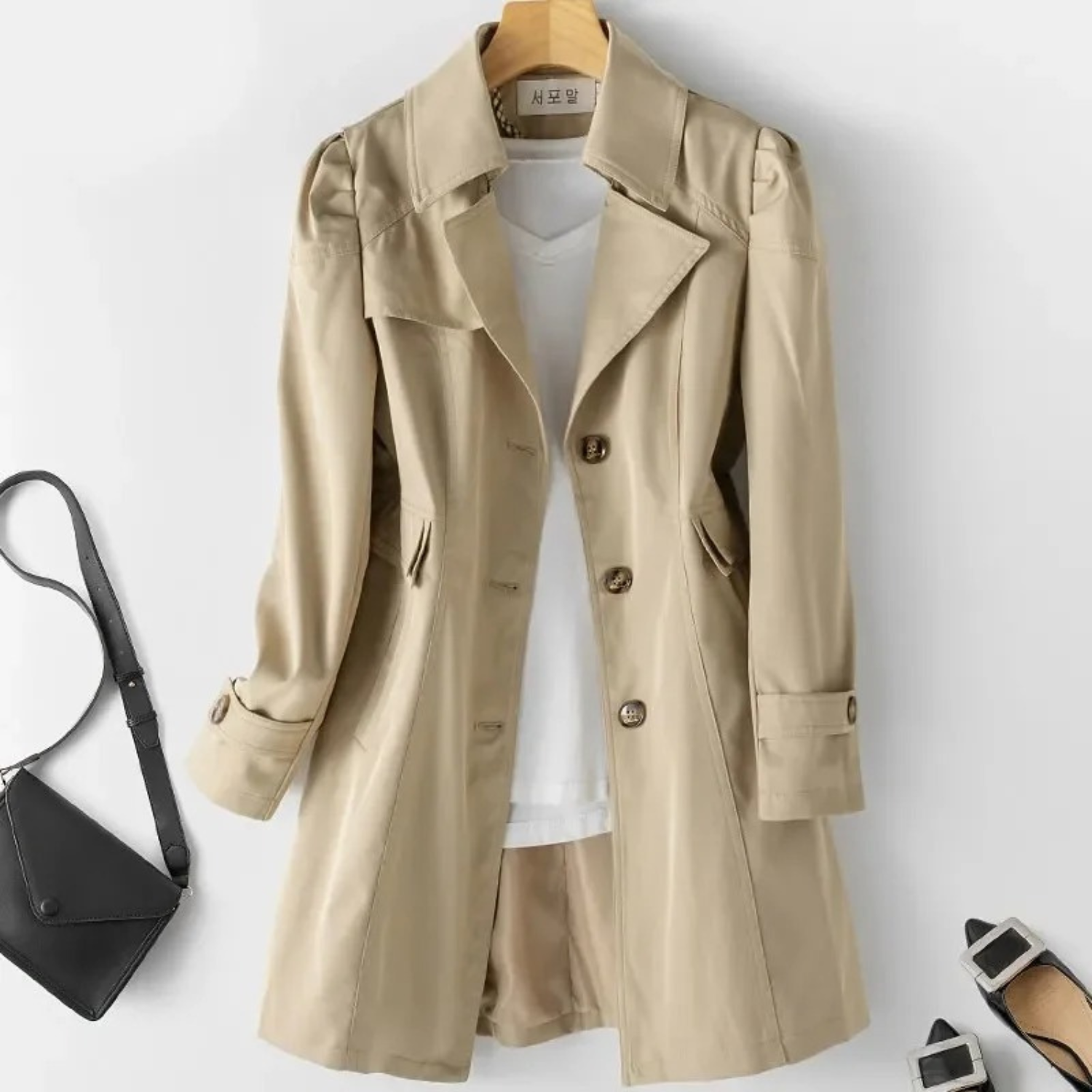 Feline - Celestia Elegant Trench Coat for Women