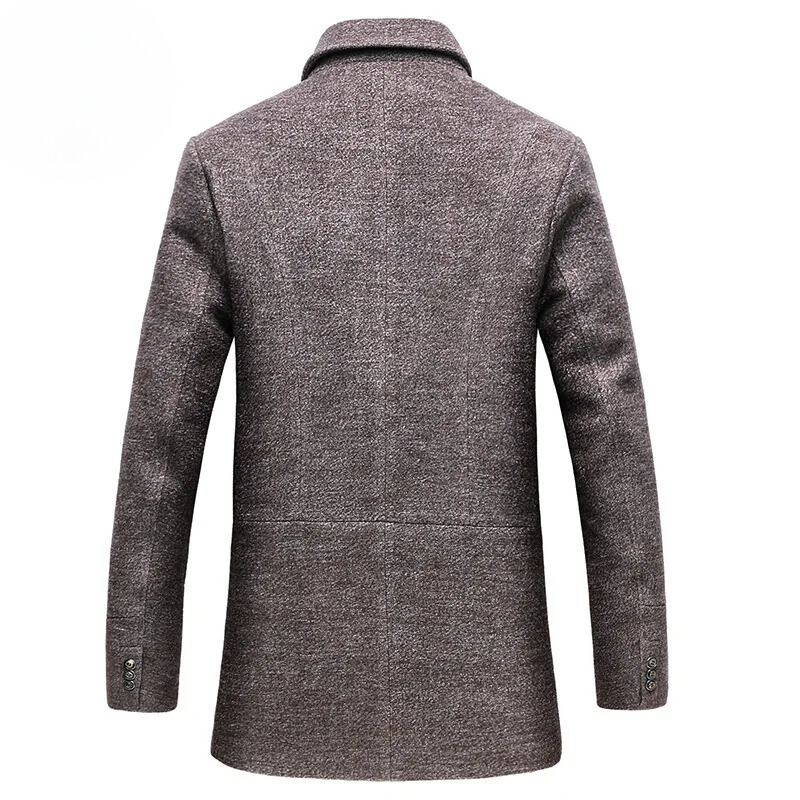 Ezrah - Slim Fit Men's Winter Coat with Button Closure