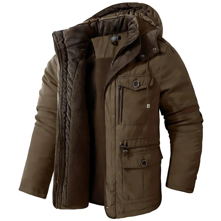 Lucian - Men's Warm and Stylish Hooded Jacket