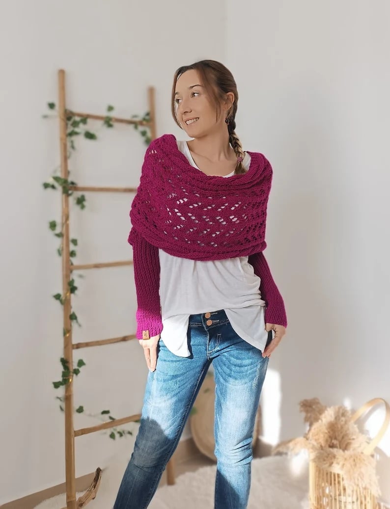 Liliana - Comfortable knit scarf for ladies