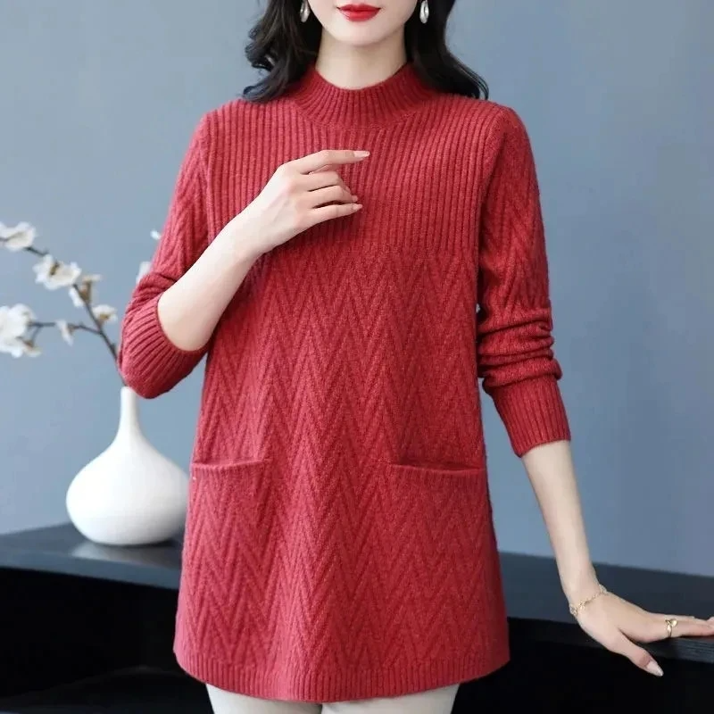 Emmy - Warm and Long Knitted Turtleneck Sweater