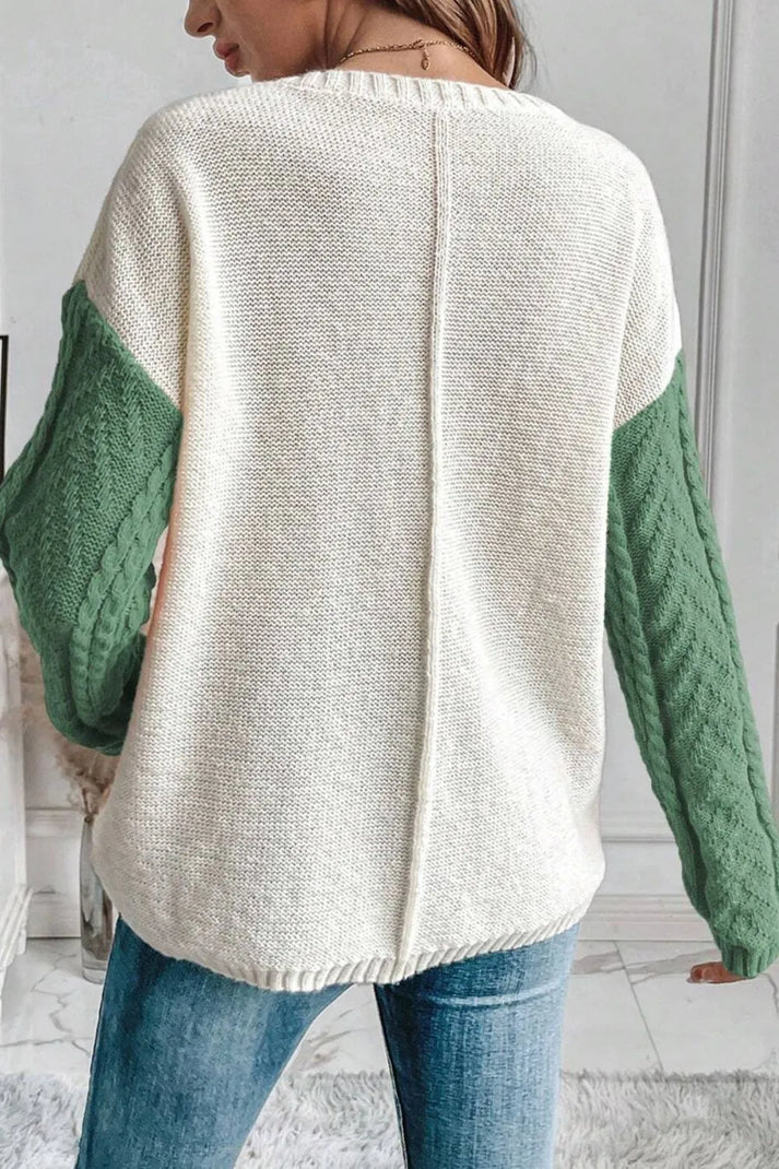 Graziane - Women's color block knit sweater