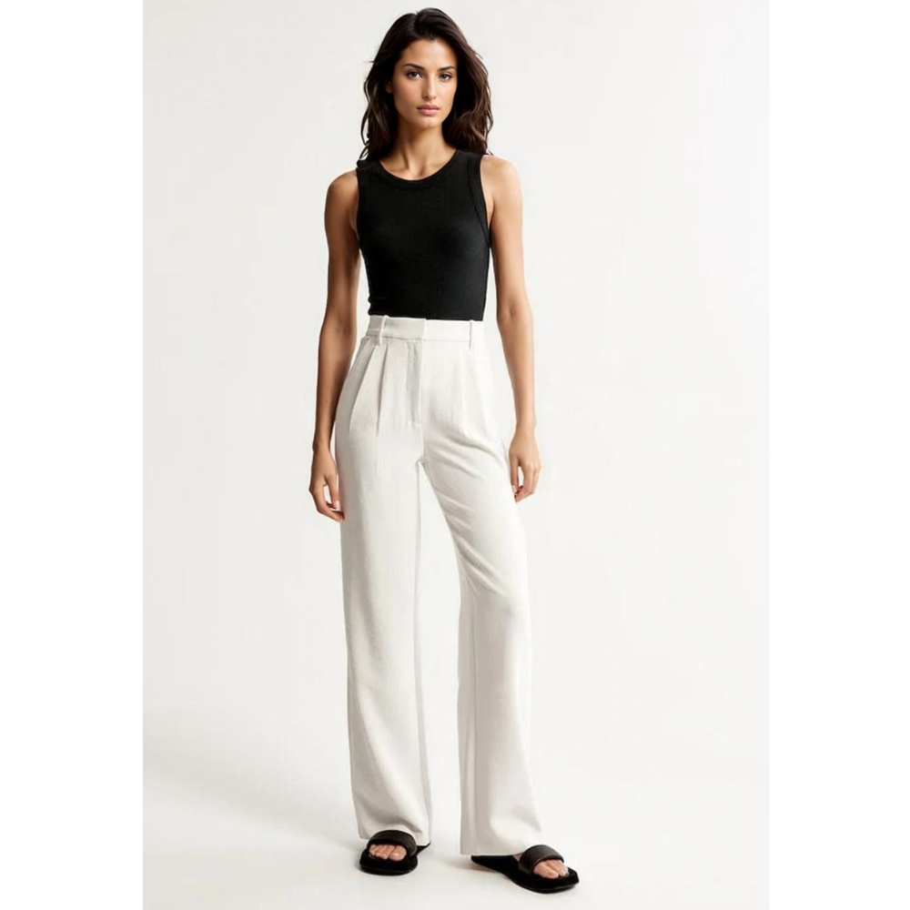 Eva™ - Fitted trousers with wide leg