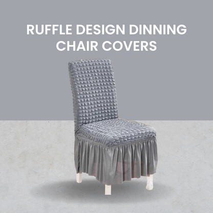 RuffleWrap™ - Ruffle Design Dining Chair Covers