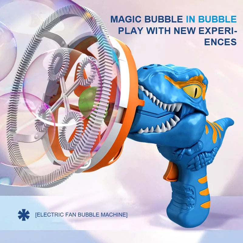 Electric Dinosaur Bubble Machine™ - Colorful Fun For Children!