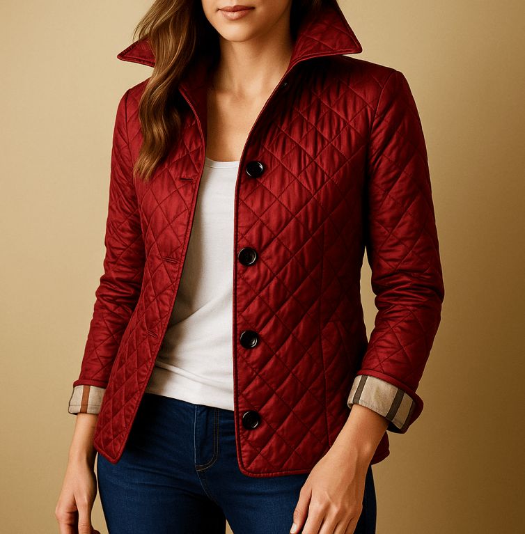 Women’s Quilted Button Closure Coat