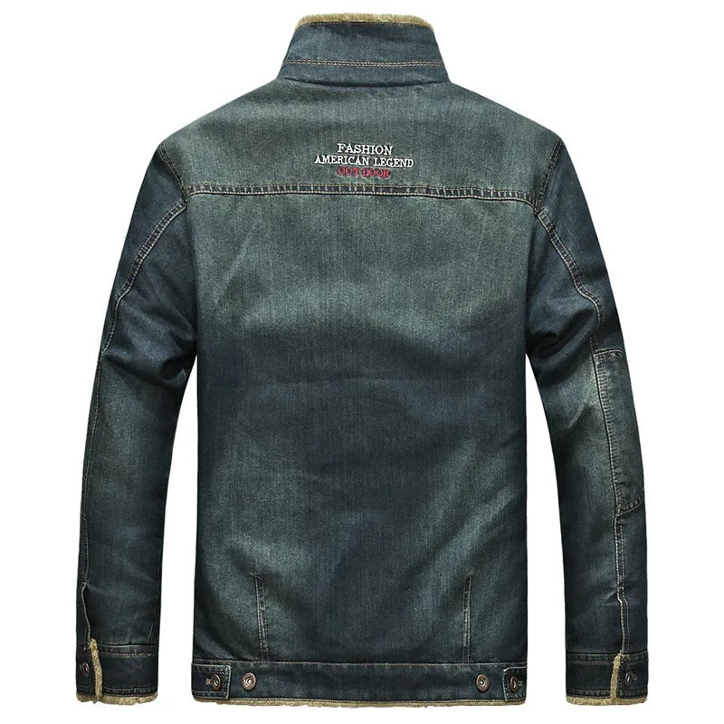 Demetrius - Men's Fleece Lined Winter Denim Jacket