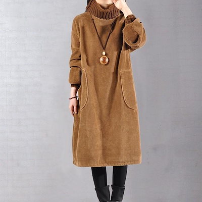 Annabelle - Long Sleeve Corduroy Winter Dress