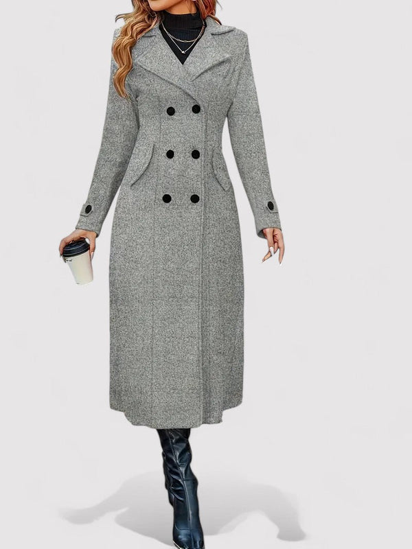 Ivana - Women's Modern Double Breasted Long Coat