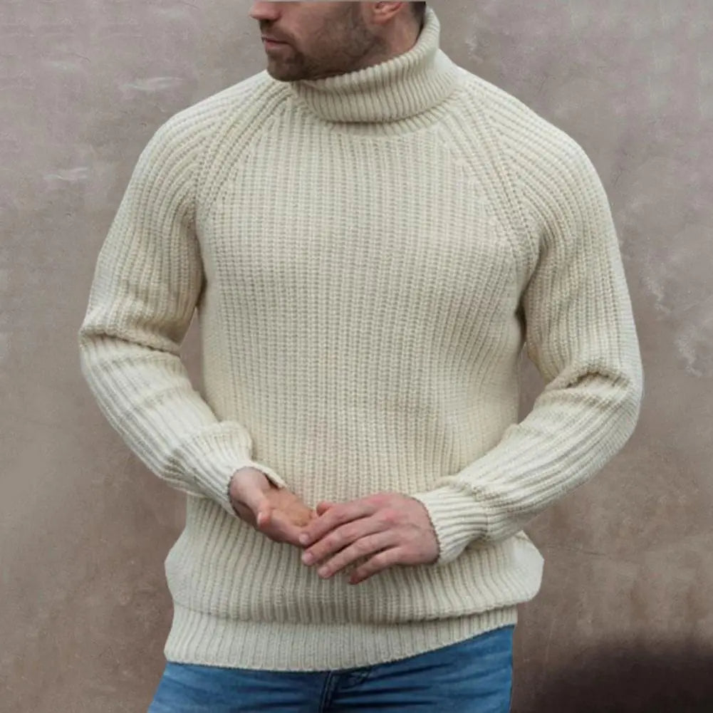 Mason - Men's Beige Knitted Sweater