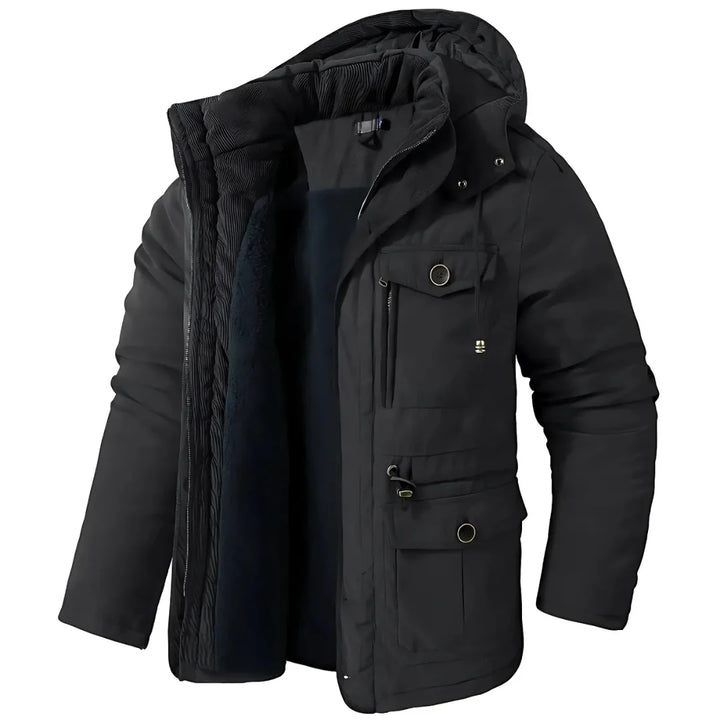 Lucian - Men's Warm and Stylish Hooded Jacket