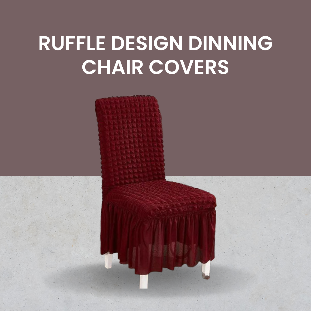 RuffleWrap™ - Ruffle Design Dining Chair Covers