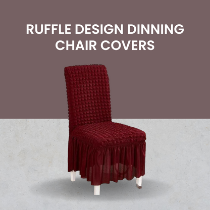 RuffleWrap™ - Ruffle Design Dining Chair Covers