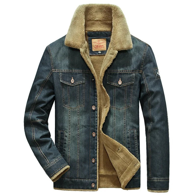 Demetrius - Men's Fleece Lined Winter Denim Jacket