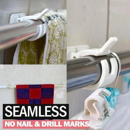 2+2 FREE | Nail-free adjustable rod holders™ - Attach curtain rods effortlessly!