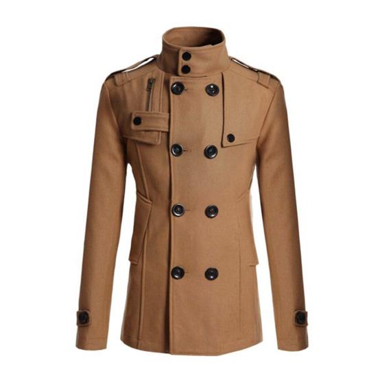 Isaac - Long winter coat for men with high collar