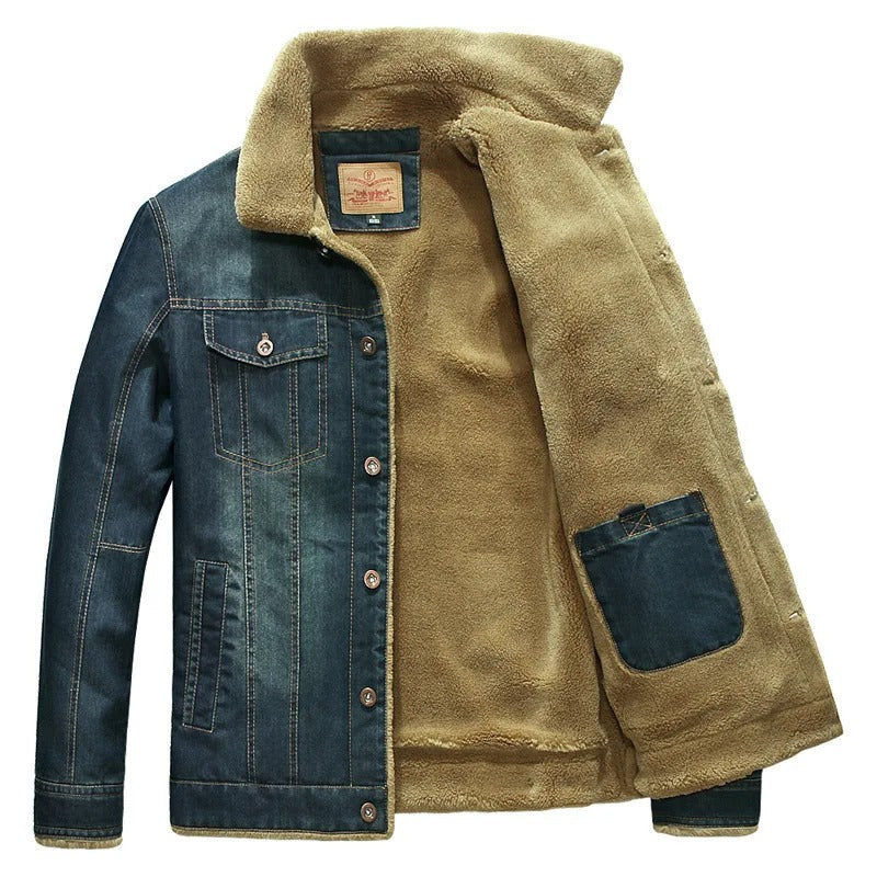 Demetrius - Men's Fleece Lined Winter Denim Jacket