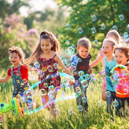 Electric Dinosaur Bubble Machine™ - Colorful Fun For Children!