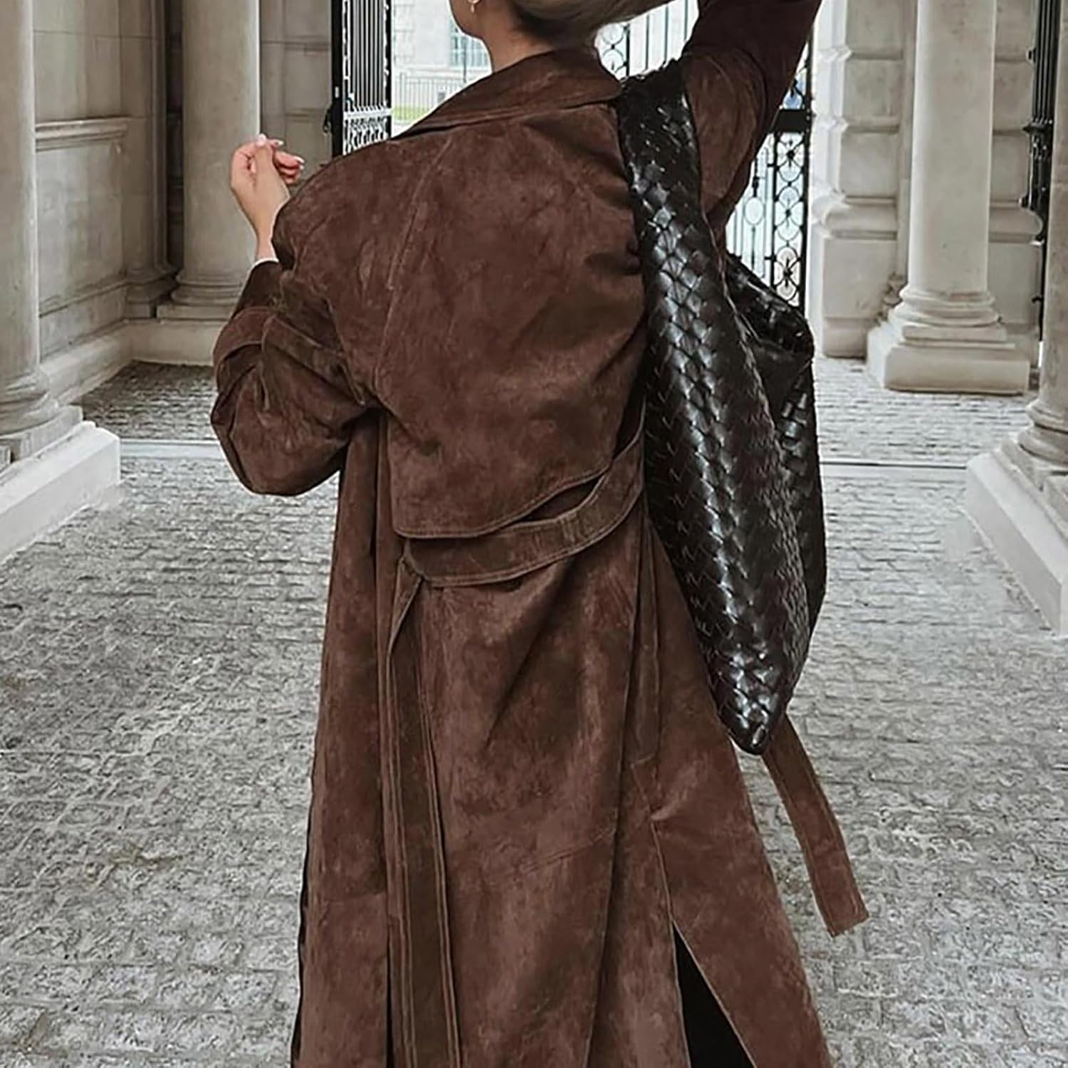 Women’s Trench Coat with Belted Waist