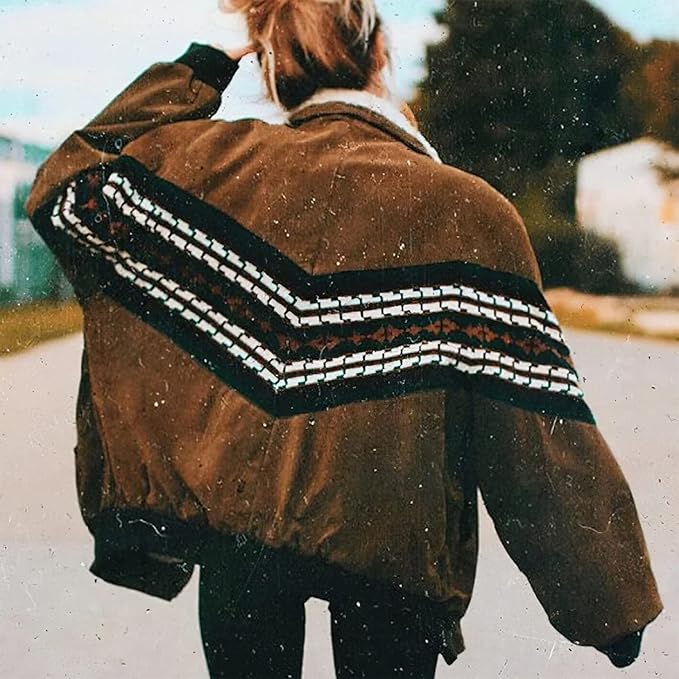 Women’s Sherpa-Lined Coat with Front Fastening