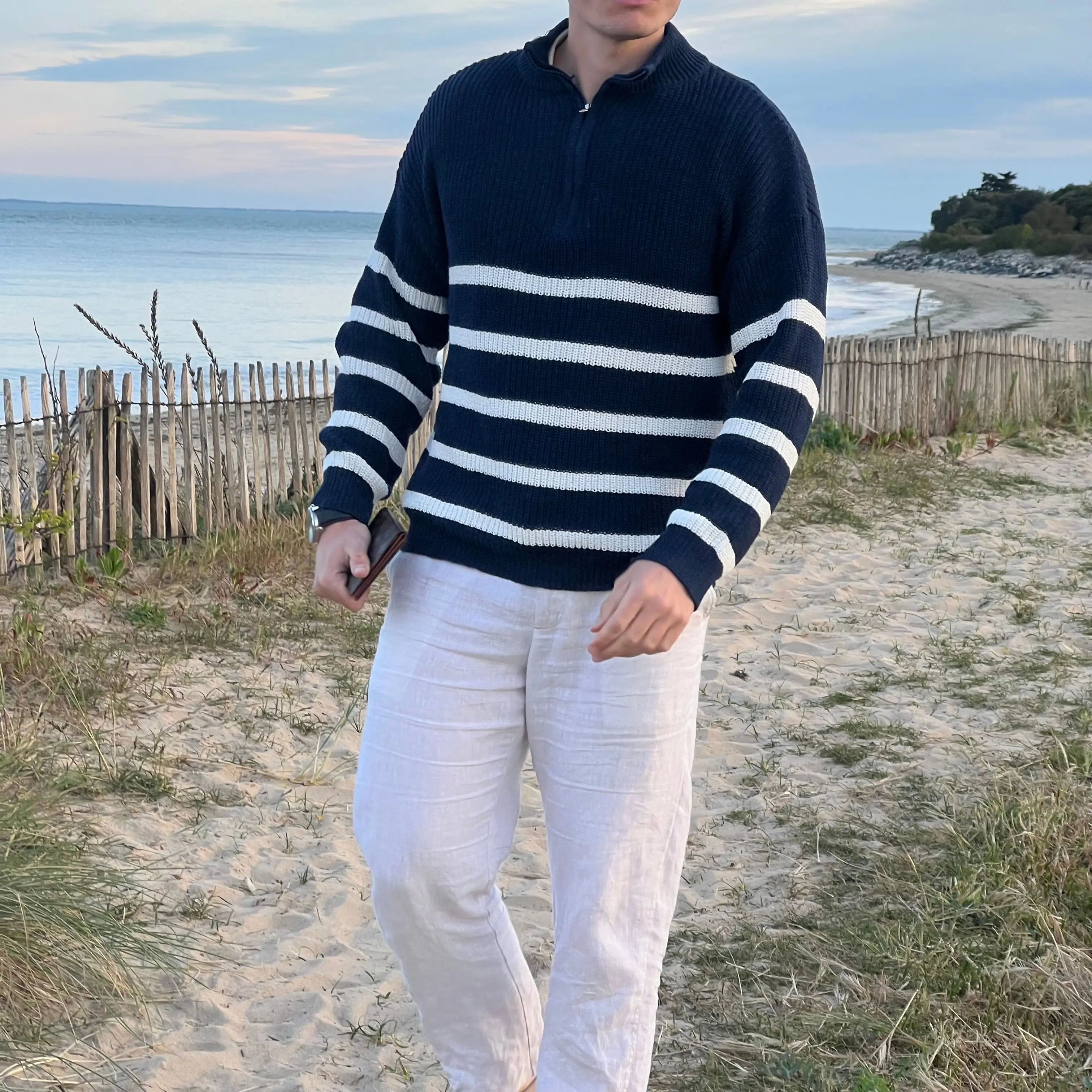 Laurence - Modern and Comfortable Men's Stripe Sweater