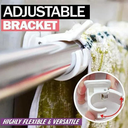 2+2 FREE | Nail-free adjustable rod holders™ - Attach curtain rods effortlessly!