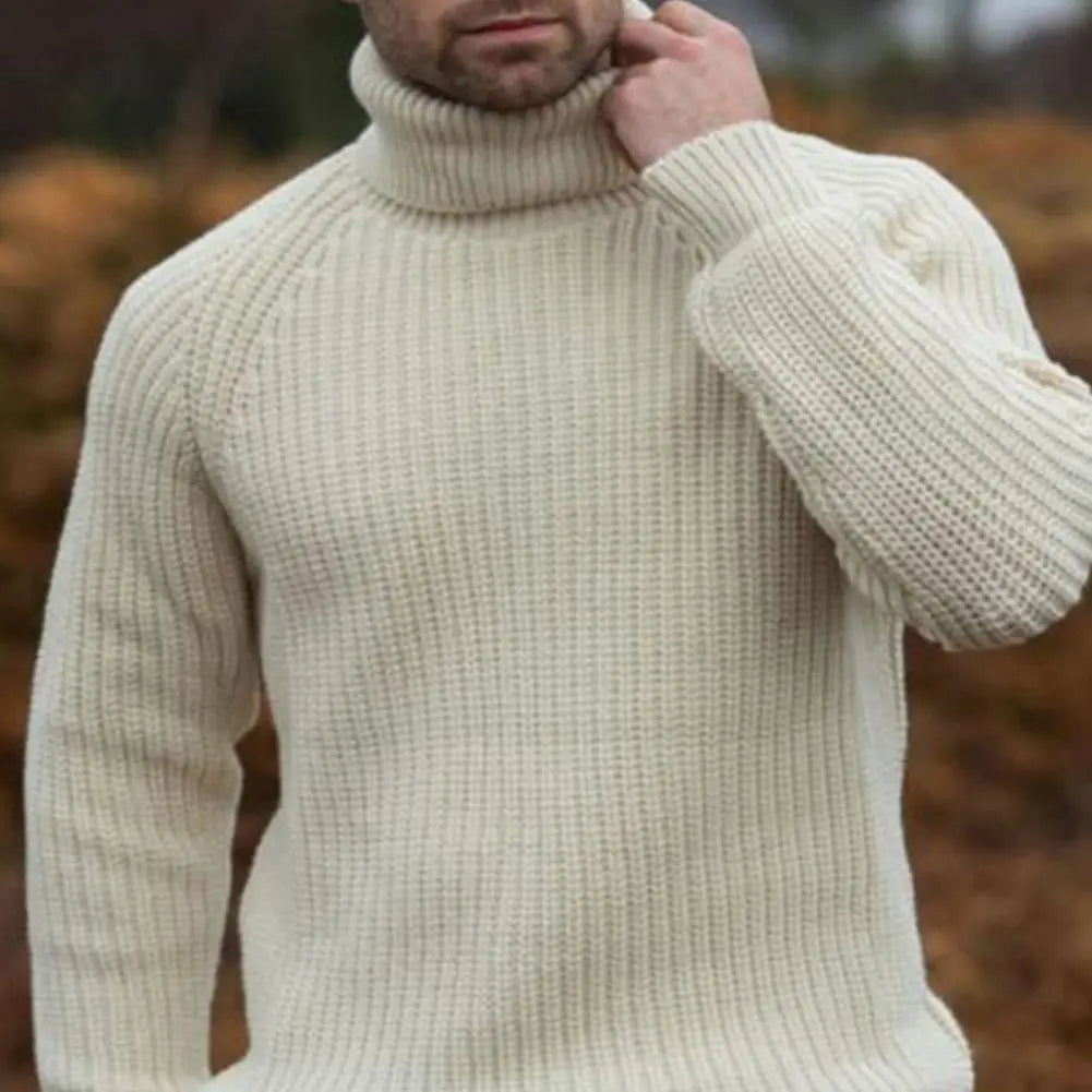 Mason - Men's Beige Knitted Sweater