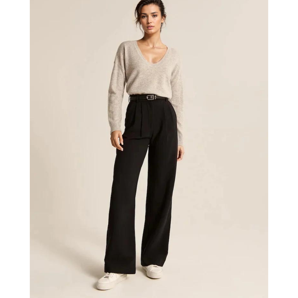 Eva™ - Fitted trousers with wide leg