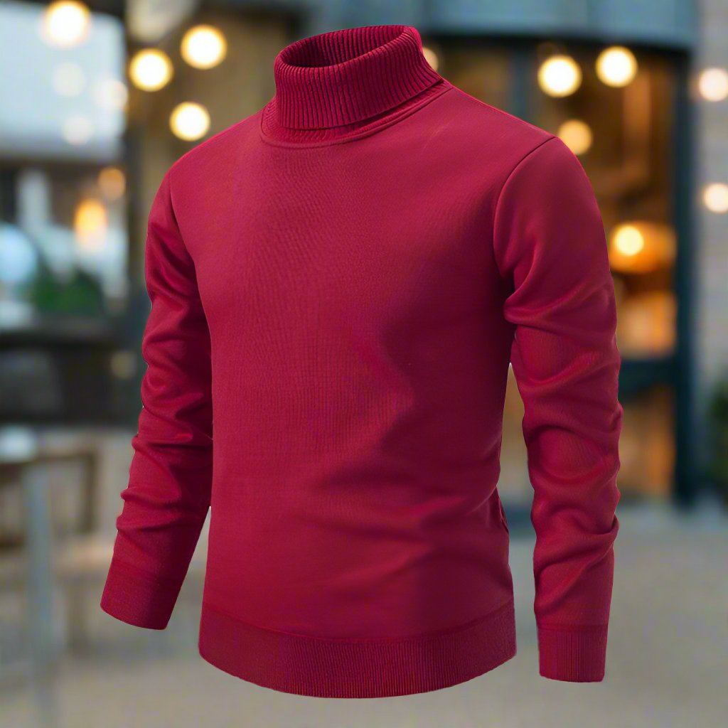 Jaxson - Velvet turtleneck jumper with slim fit