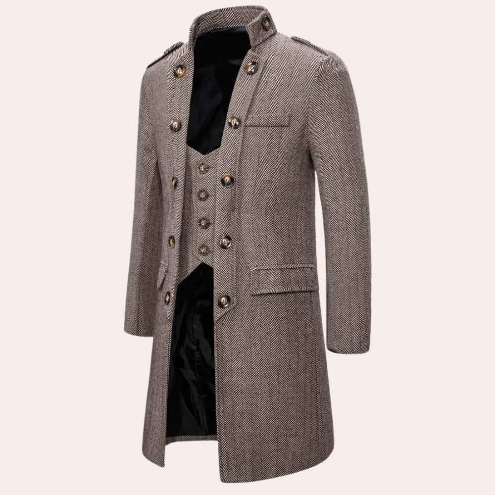 Johnny - Elegant medium-length coat for men