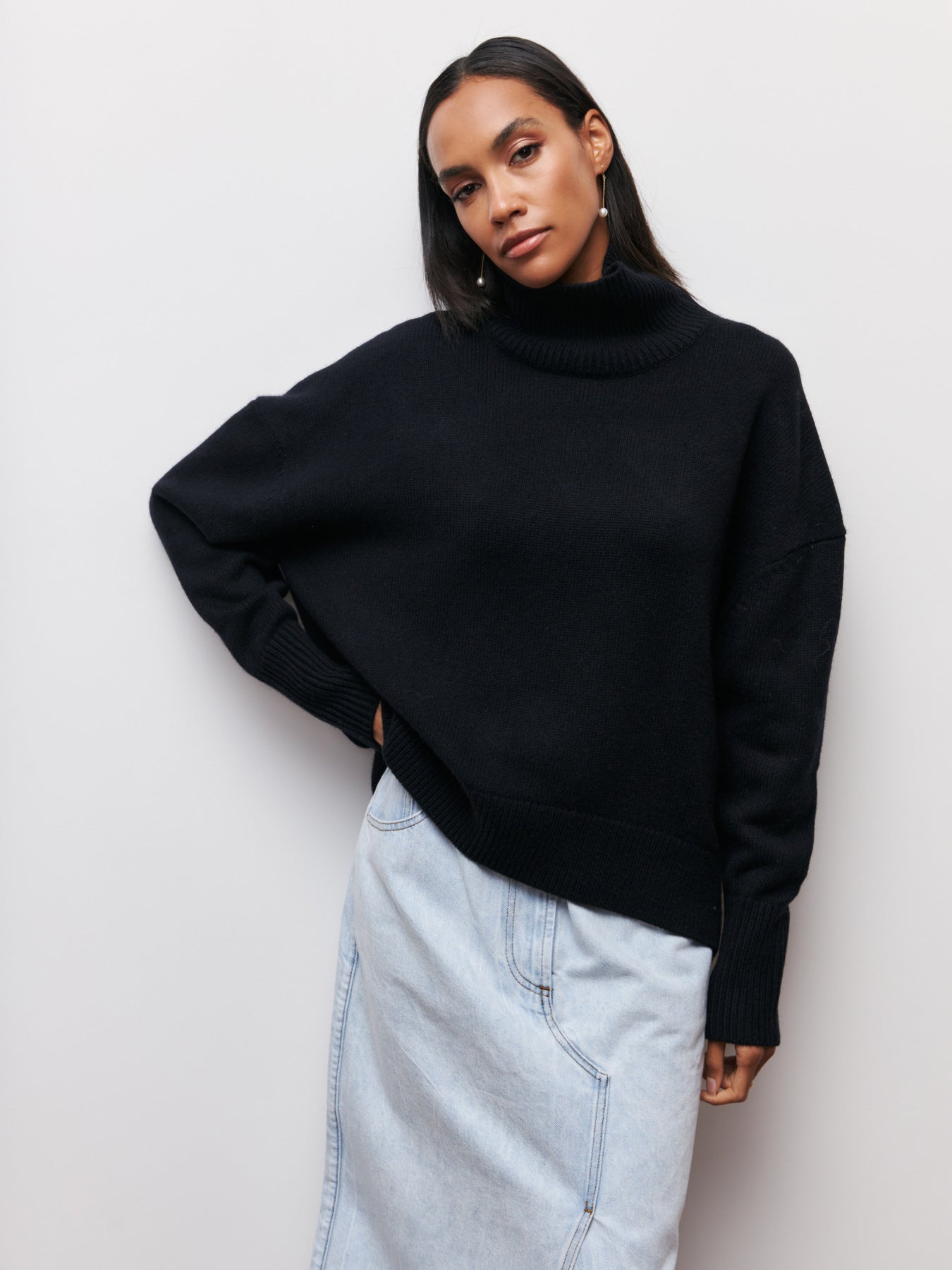 Aya - Luxury Large Roll Neck Sweater