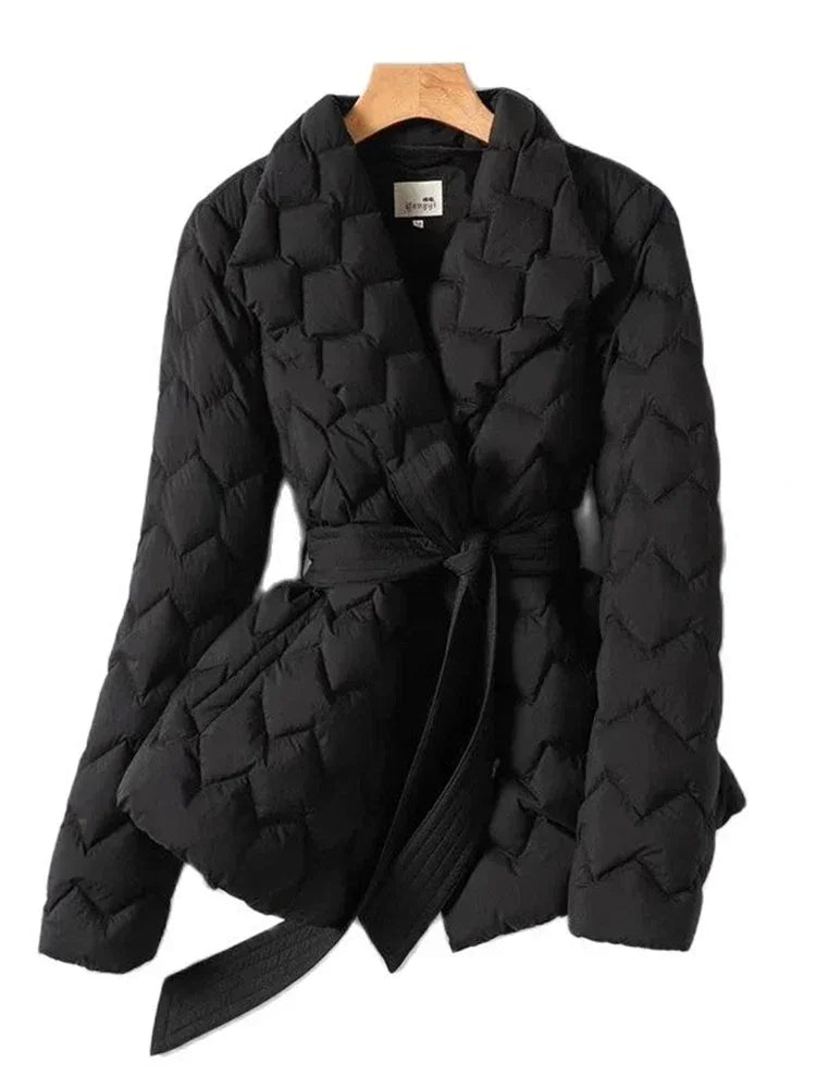 Women’s Jacket with Belt and Longline Finish