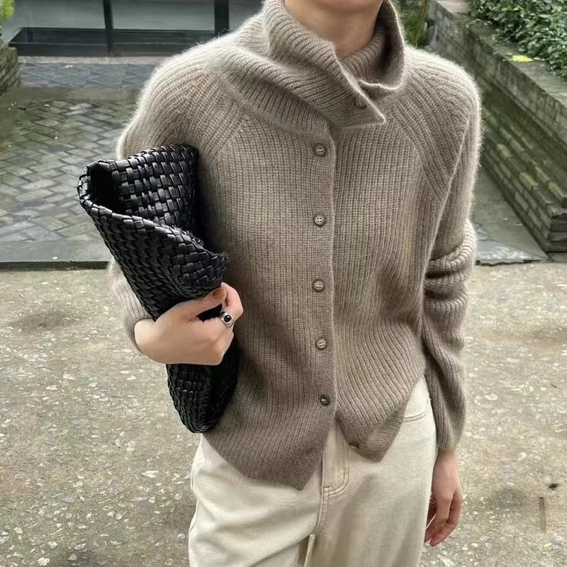 Button-Front Sweater for Women
