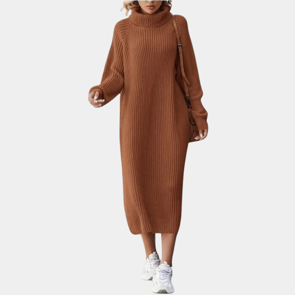 Cosy long-sleeved sweater dress