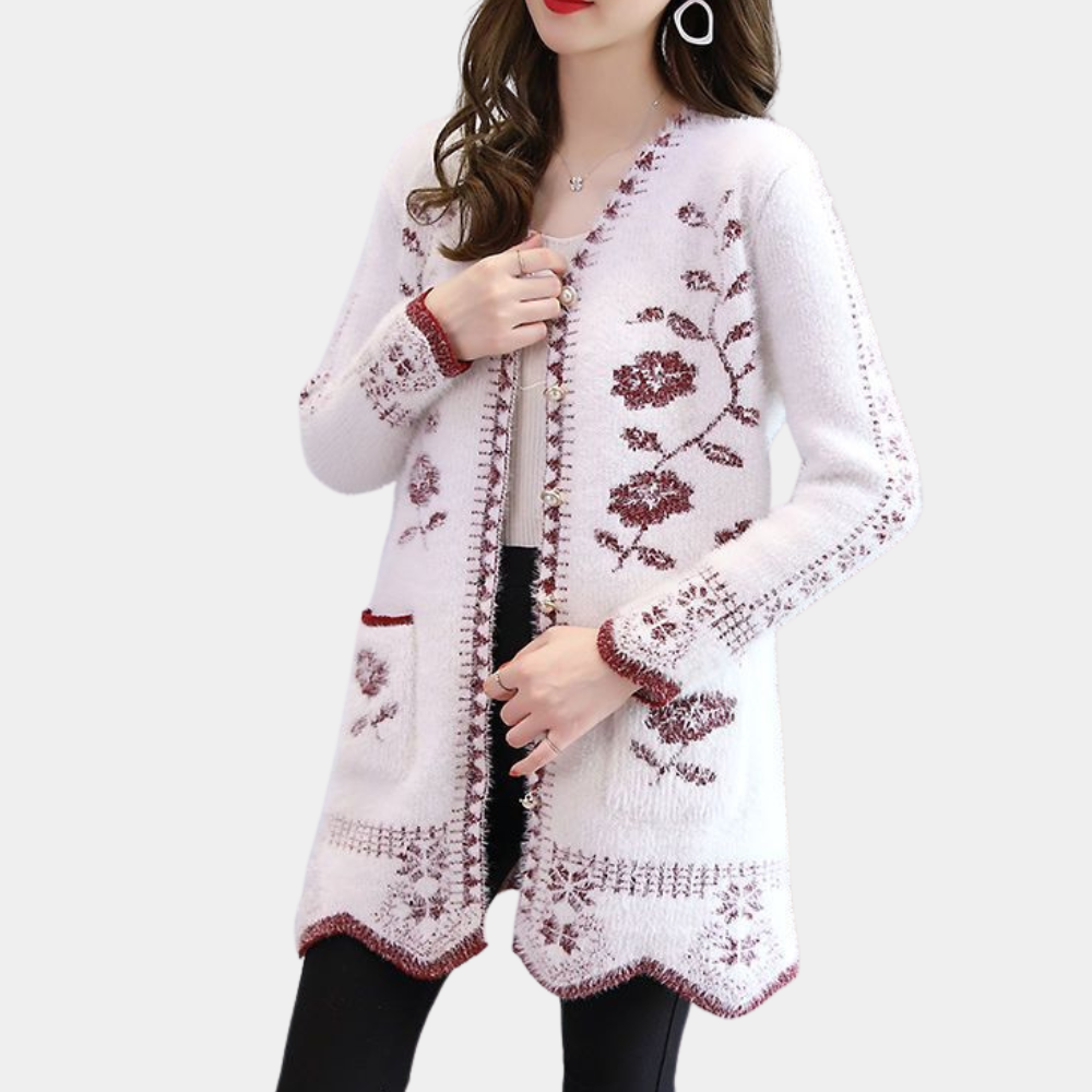 Lunaria - Women's floral cardigan