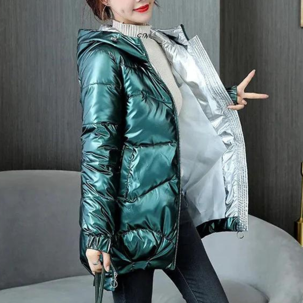 Amelia - Stylish Padded Hooded Jacket for Women