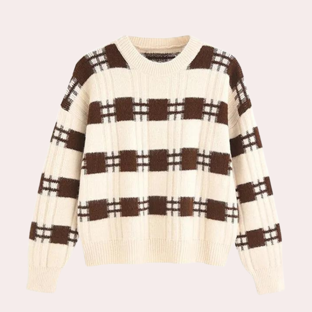 Elisa - Elegant check jumper for women