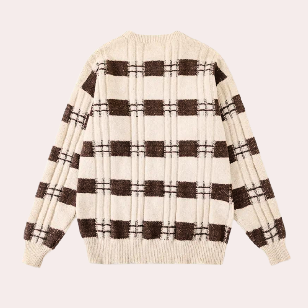 Elisa - Elegant check jumper for women