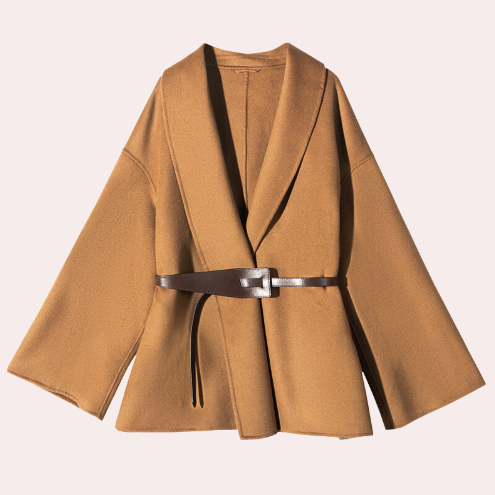 Aviva - Women's Elegant Coat with Belt