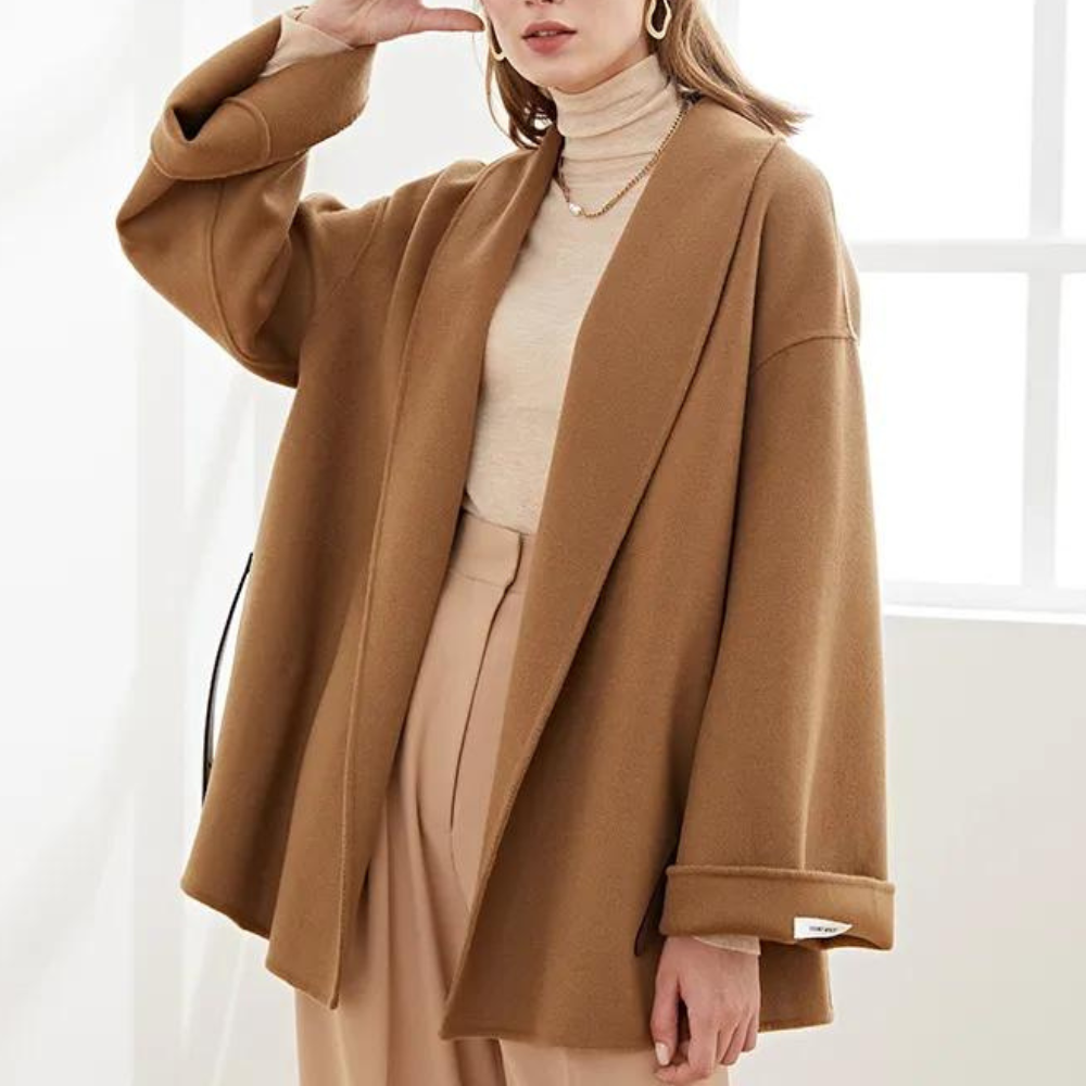 Aviva - Women's Elegant Coat with Belt