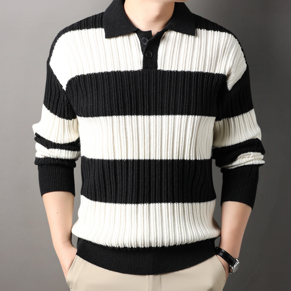 Corey - Superb Men's Striped Sweater